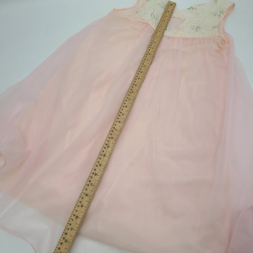 Vintage Linda Underlovelies Chiffon Babydoll Night Gown and Robe - Picture 10 of 14